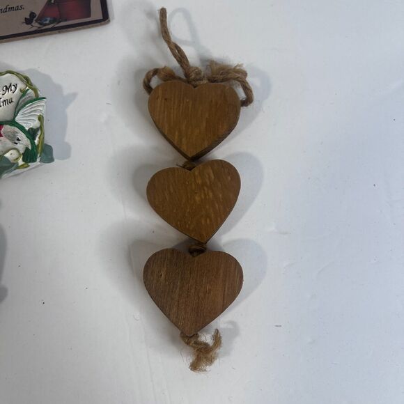 Grandma Grandmother Refrigerator Magnets & Wooden Heart Decor Lot of 5 MCM - Picture 6 of 9